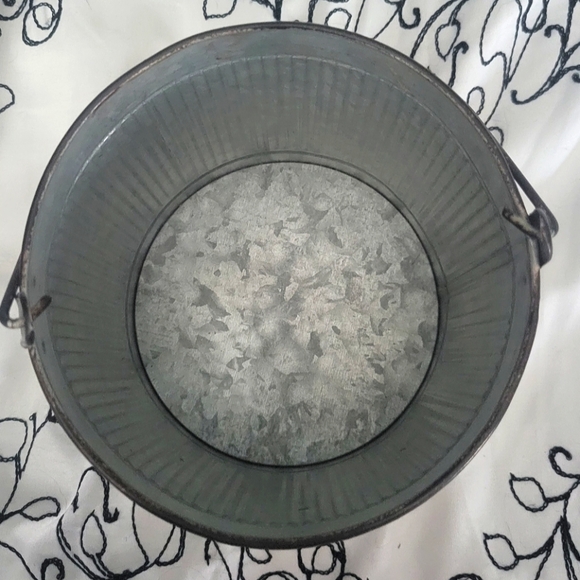 Vintage French Prix D'Honneur Galvanized Metal Bucket Decor - Picture 3 of 5